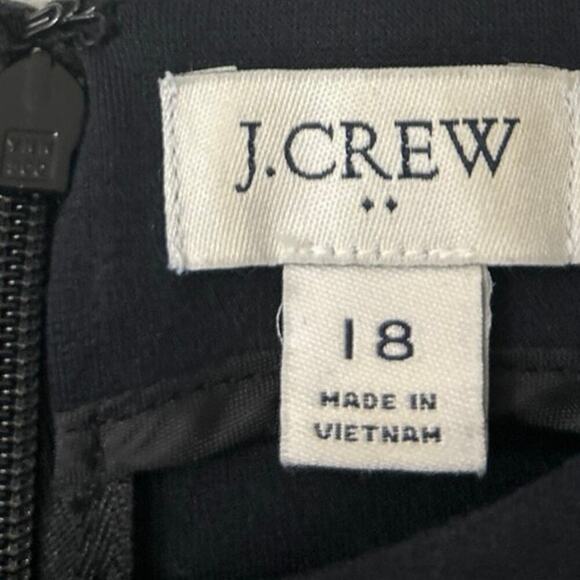 J Crew Black Ponte Knit Stretch Sleeveless Sheath Dress Minimalist Versatile 18 - Picture 12 of 15